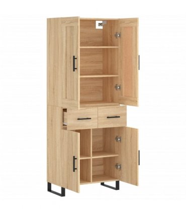 vidaXL Highboard Sonoma Oak 69,5x34x180 cm Engineered Wood