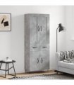 vidaXL Highboard Concrete Grey 69,5x34x180 cm Engineered Wood