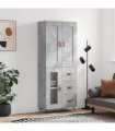 vidaXL Highboard Concrete Grey 69,5x34x180 cm Engineered Wood
