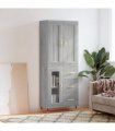 vidaXL Highboard Grey Sonoma 69,5x34x180 cm Engineered Wood