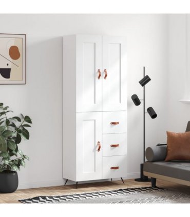 vidaXL Highboard White 69,5x34x180 cm Engineered Wood