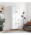 vidaXL Highboard White 69,5x34x180 cm Engineered Wood
