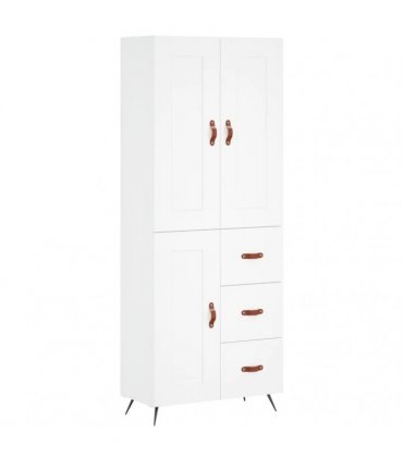 vidaXL Highboard White 69,5x34x180 cm Engineered Wood