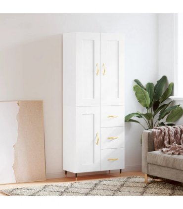 vidaXL Highboard White 69,5x34x180 cm Engineered Wood