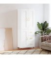 vidaXL Highboard White 69,5x34x180 cm Engineered Wood