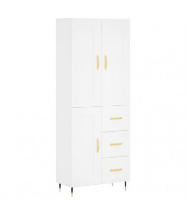 vidaXL Highboard White 69,5x34x180 cm Engineered Wood