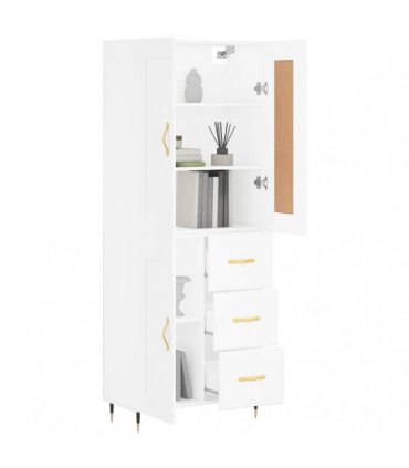 vidaXL Highboard White 69,5x34x180 cm Engineered Wood