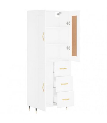 vidaXL Highboard White 69,5x34x180 cm Engineered Wood