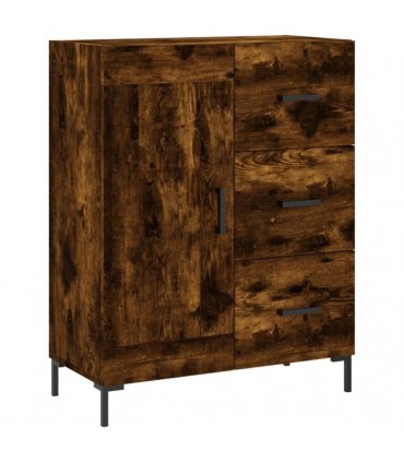 vidaXL Highboard Smoked Oak 69,5x34x180 cm Engineered Wood