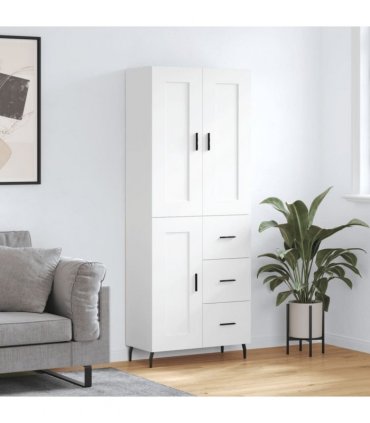 vidaXL Highboard White 69,5x34x180 cm Engineered Wood