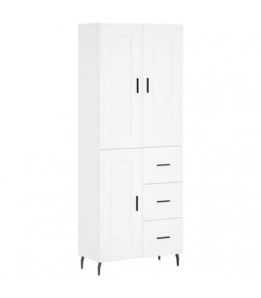 vidaXL Highboard White 69,5x34x180 cm Engineered Wood
