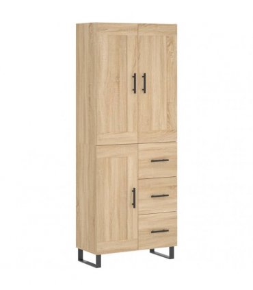 vidaXL Highboard Sonoma Oak 69,5x34x180 cm Engineered Wood