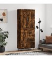 vidaXL Highboard Smoked Oak 69,5x34x180 cm Engineered Wood