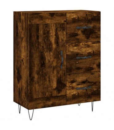 vidaXL Highboard Smoked Oak 69,5x34x180 cm Engineered Wood
