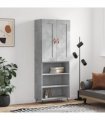 vidaXL Highboard Concrete Grey 69,5x34x180 cm Engineered Wood