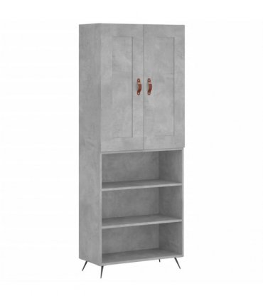vidaXL Highboard Concrete Grey 69,5x34x180 cm Engineered Wood