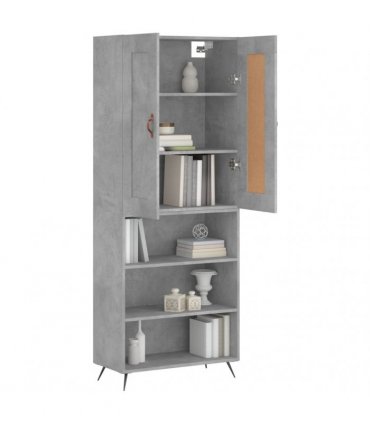 vidaXL Highboard Concrete Grey 69,5x34x180 cm Engineered Wood