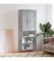 vidaXL Highboard Concrete Grey 69,5x34x180 cm Engineered Wood