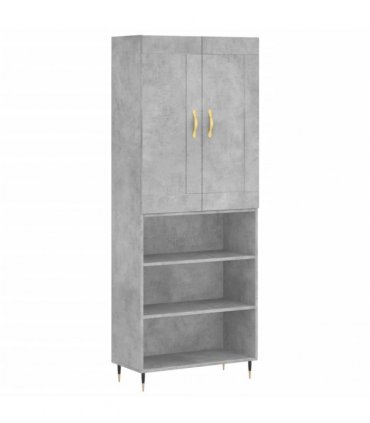 vidaXL Highboard Concrete Grey 69,5x34x180 cm Engineered Wood