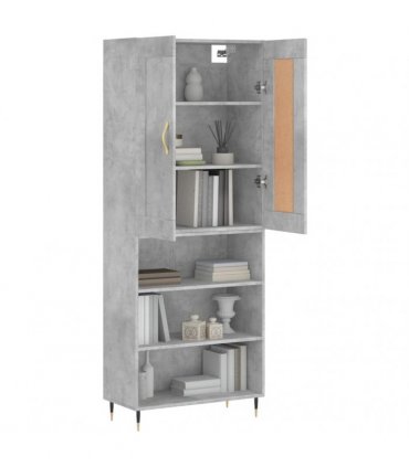 vidaXL Highboard Concrete Grey 69,5x34x180 cm Engineered Wood