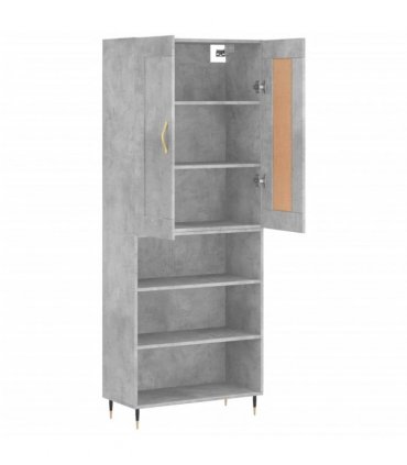 vidaXL Highboard Concrete Grey 69,5x34x180 cm Engineered Wood