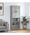 vidaXL Highboard Concrete Grey 69,5x34x180 cm Engineered Wood