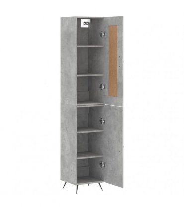 vidaXL Highboard Concrete Grey 34,5x34x180 cm Engineered Wood
