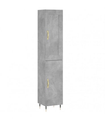 vidaXL Highboard Concrete Grey 34,5x34x180 cm Engineered Wood