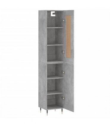 vidaXL Highboard Concrete Grey 34,5x34x180 cm Engineered Wood