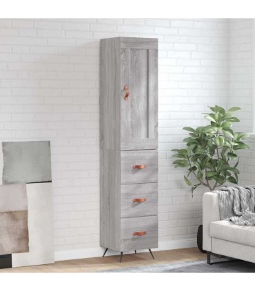 vidaXL Highboard Grey Sonoma 34,5x34x180 cm Engineered Wood