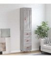 vidaXL Highboard Grey Sonoma 34,5x34x180 cm Engineered Wood