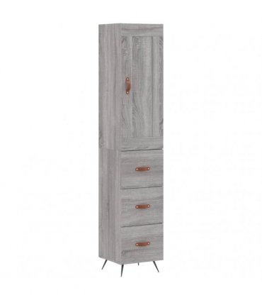 vidaXL Highboard Grey Sonoma 34,5x34x180 cm Engineered Wood