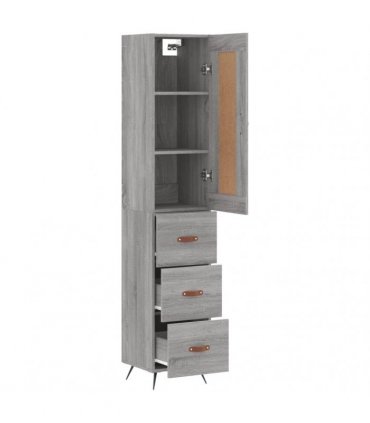 vidaXL Highboard Grey Sonoma 34,5x34x180 cm Engineered Wood