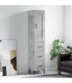 vidaXL Highboard Concrete Grey 34,5x34x180 cm Engineered Wood