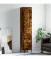 vidaXL Highboard Smoked Oak 34,5x34x180 cm Engineered Wood