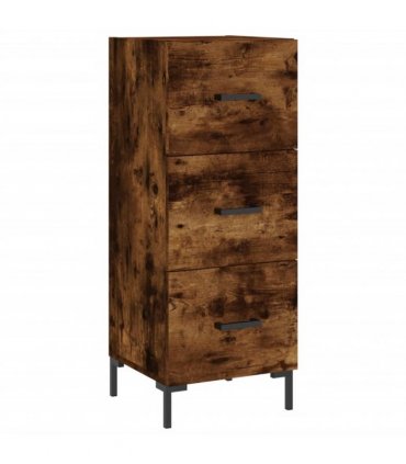 vidaXL Highboard Smoked Oak 34,5x34x180 cm Engineered Wood