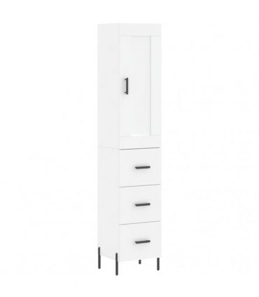 vidaXL Highboard White 34,5x34x180 cm Engineered Wood