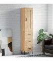 vidaXL Highboard Sonoma Oak 34,5x34x180 cm Engineered Wood