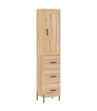 vidaXL Highboard Sonoma Oak 34,5x34x180 cm Engineered Wood