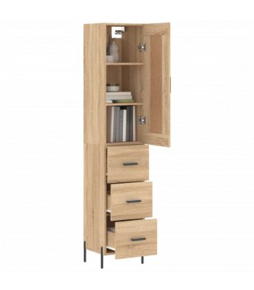 vidaXL Highboard Sonoma Oak 34,5x34x180 cm Engineered Wood