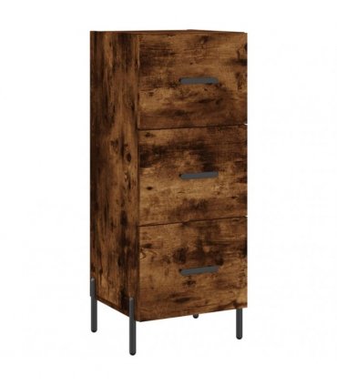 vidaXL Highboard Smoked Oak 34,5x34x180 cm Engineered Wood