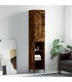 vidaXL Highboard Smoked Oak 34,5x34x180 cm Engineered Wood