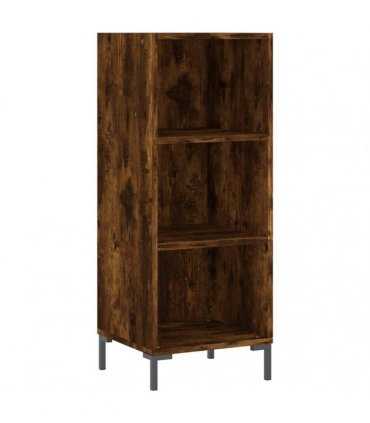 vidaXL Highboard Smoked Oak 34,5x34x180 cm Engineered Wood