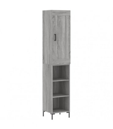 vidaXL Highboard Grey Sonoma 34,5x34x180 cm Engineered Wood