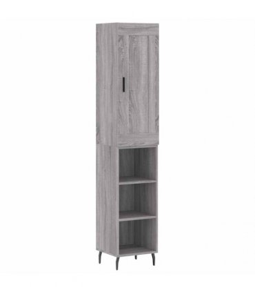 vidaXL Highboard Grey Sonoma 34,5x34x180 cm Engineered Wood