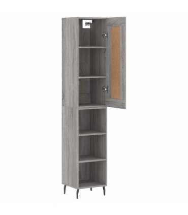vidaXL Highboard Grey Sonoma 34,5x34x180 cm Engineered Wood