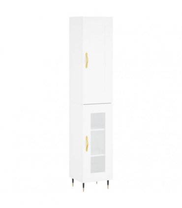 vidaXL Highboard White 34,5x34x180 cm Engineered Wood