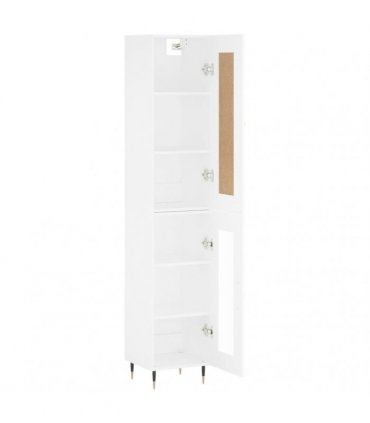 vidaXL Highboard White 34,5x34x180 cm Engineered Wood