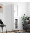 vidaXL Highboard White 34,5x34x180 cm Engineered Wood