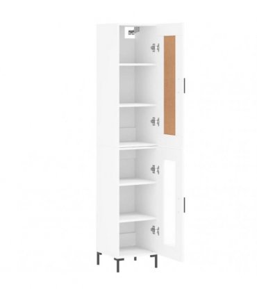 vidaXL Highboard White 34,5x34x180 cm Engineered Wood